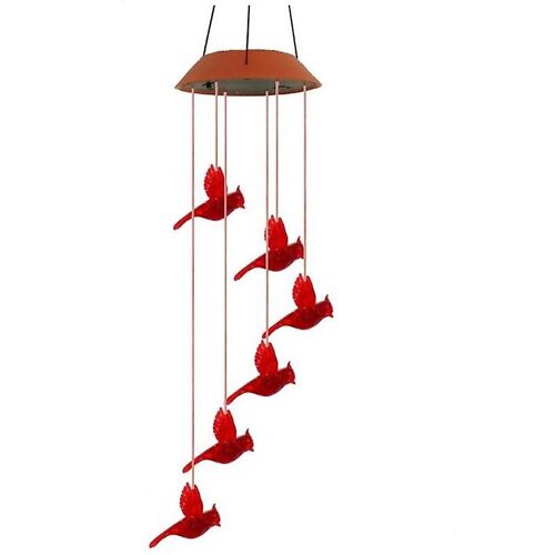Carillon solaire mobile imperméable à l'eau pour le vent solaire à changement de couleur pour le jardin extérieur Courtya