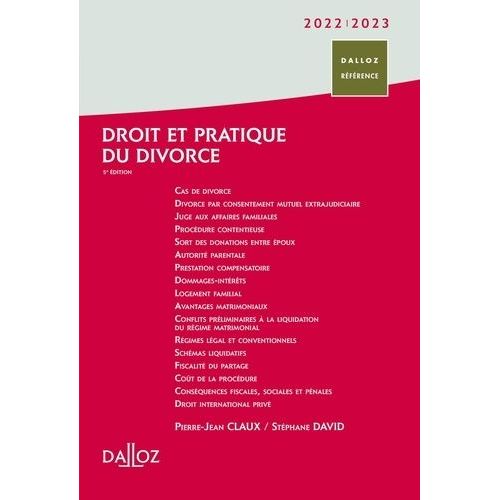 Droit Et Pratique Du Divorce - Edition 2022-2023