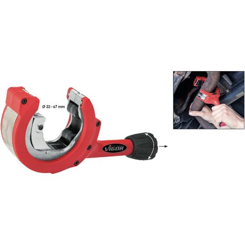Vigor Coupe-tube à cliquet pour tuyau d'échappement - V3309