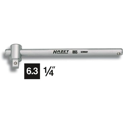 Hazet Poignée coulissante - Carré massif 6,3 mm (1/4 pouce) - Longueur totale: 115 mm - 865
