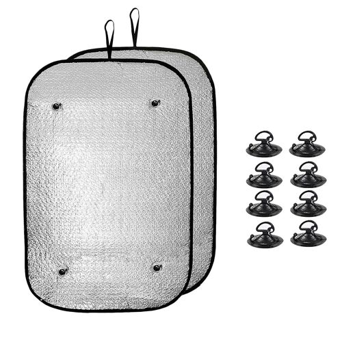 2PCS RV Porte Fenêtre Ombre Couverture 15.7 x 23.6 pouces Double-Couche Pare-soleil Couverture De Fenêtre pour Voyage Trai