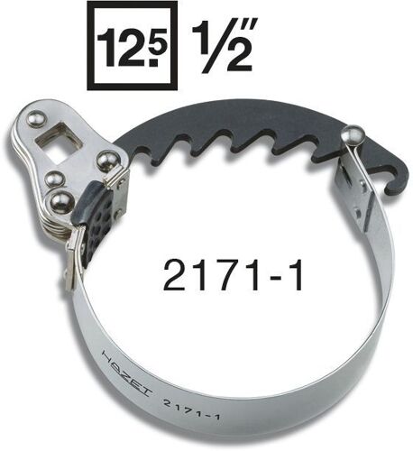 Hazet Clé pour filtres à huile - Carré creux 12,5 mm (1/2 pouce) - Longueur totale: 160 mm - 2171-1