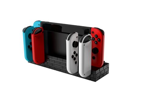 Egogear - Station De Charge - Station D'accueil - Convient Pour 4 Joy- Con + 8 Jeux Switch