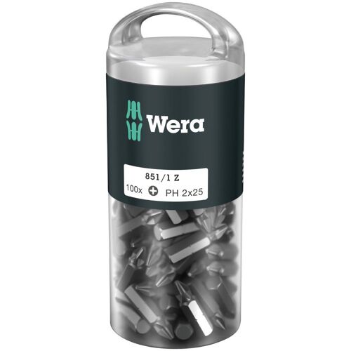 Wera 851/1 Embouts Z DIY 100, PH 2 x 25 mm (100 Bits pro Box) - 05072441001