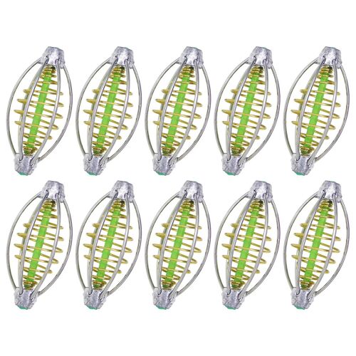 10 Pièces Printemps Pêche Feeder Carpe Pêche Feeder Pêche Feeder Appât Cage Holder Tackle Accessoire Wi