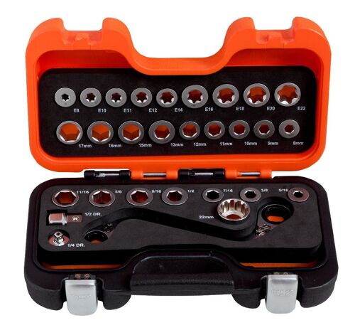 Bahco Jeu de clés à cliquet, en s, 29 pcs, boîte - 1320srm/s29