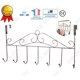 TD® Crochet porte manteau entrée sans vis maison salle de bains fermeture métal chapeau motif antique mural design acier inoxydable