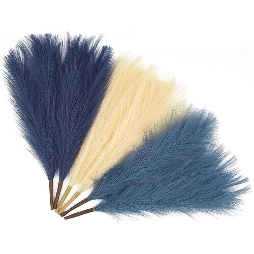 Herbe de la pampa rose 12Pcs 17,7 pouces, Faux Pampas herbe rose Pampa Decor, Pampa artificielle herbe Sho