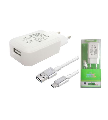 Kaeesi® Chargeur Usb 2.1a + Cable Type C Pour Htc U 11 - U Play - U Ultra - Htc 10