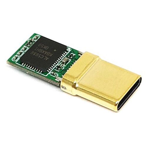 Prise USB-C mâle, puce de décodeur ALC5686, plaqué or 1U, prise audio 32 bits 384 kHz, connexion de charge rapide