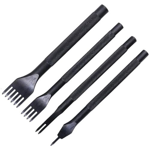 3MM 1/2/4/6 Diamant Couture Ciseau Trou Poinçons Outil, Perforateur En Cuir, Ciseau En Cuir Set-4 Pc