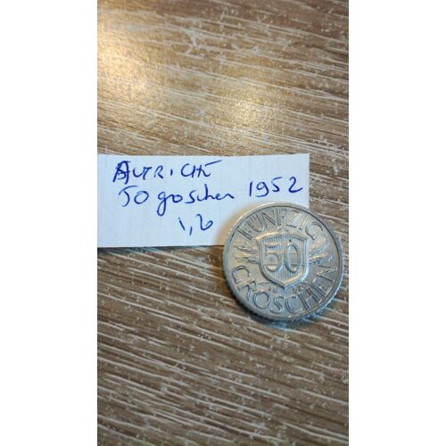 Autriche 50 Groschen 1952 En L État Sur Les Photos