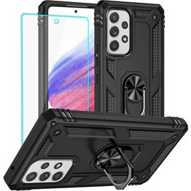 Coque Samsung A53 5g, Coque Samsung Galaxy A53 5g, Avec Protection D'écran Hd, Coque En Silicone Avec Béquille Pour Coque Galaxy A53 5g Noir