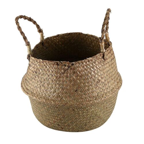 Seagrass Wickerwork Basket Rattan Pliable Suspendu Pot de fleurs Planteur Tissé Sale Linge Panier St