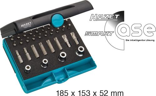 Hazet Jeu d'outils TORX - Hexagone massif 6,3 (1/4 pouce) - Profil TORX intérieur - Nombre d'outils: 32 - 1557/32