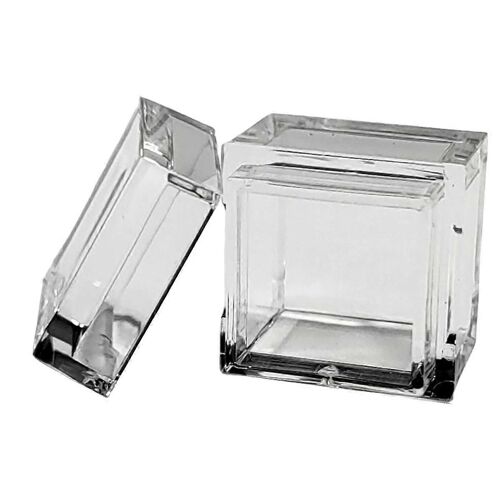 10 Plateaux De Boîte En Acrylique Pour 0,39 Pouce 10 Mm Éléments Cubes De Boîtier Transparent Support De Tableau Périodique Pour Les Collections D'éléments