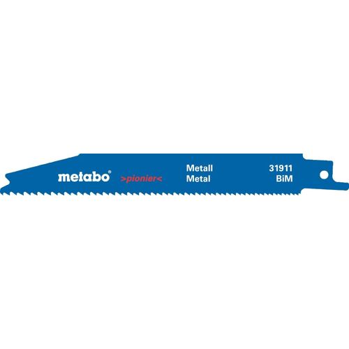Metabo 5 lames de scies sabres, métal, pionier, 150 x 0,9 mm