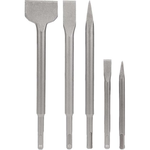 Ensemble de ciseaux Sds de 5 ciseaux avec 2 ciseaux pointus et 3 ciseaux plats, outil de perçage en béton