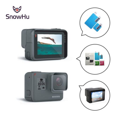 CNYO® SnowHu Pour GoPro Hero 6 5 Premium Trempé Écran En Verre Film LCD Écran Protecteur pour Gopro hero 6 hero 5 caméra accessoires