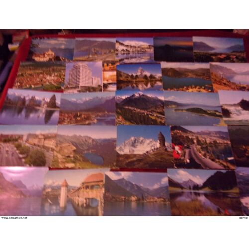 Lot De 100 Cartes Postales De Suisse Helvetia Tous Avec Timbres