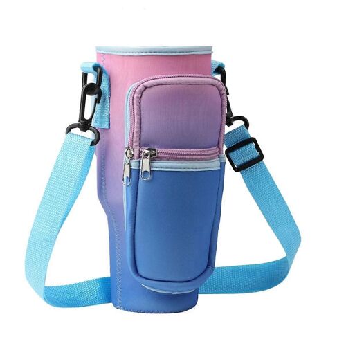 Sac de transport de bouteille d'eau pour gobelet de 40 oz Gobelet moderne simple avec poignée, avec bandoulière réglable, A