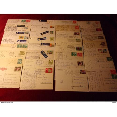 Lot De 100 Cartes Postales De Suisse Helvetia Tous Avec Timbres Cachets Flammes