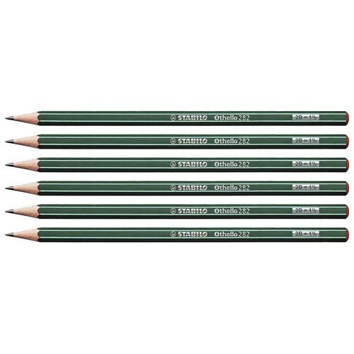 Stabilo Lot De 6 Crayons Papier Graphite Othello Héxagonal 2b