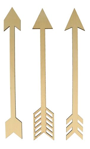 Set 3 Flèches - Bois - 35x0,2 Cm