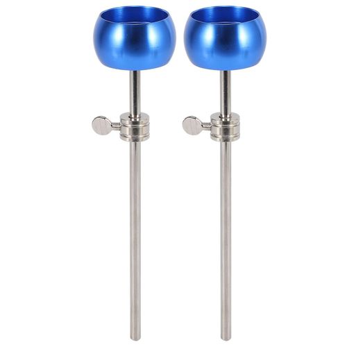 2 Pcs Basse Caisse Pédale Batteur Alliage D¿Aluminium Marteau Tête Percussion Instrument Accessoires Pièces, Bleu