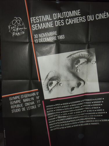 Festival D'automne 1983 - Affiche Originale Pliée 120 X 160 - Cahiers Du Cinéma - Adragna