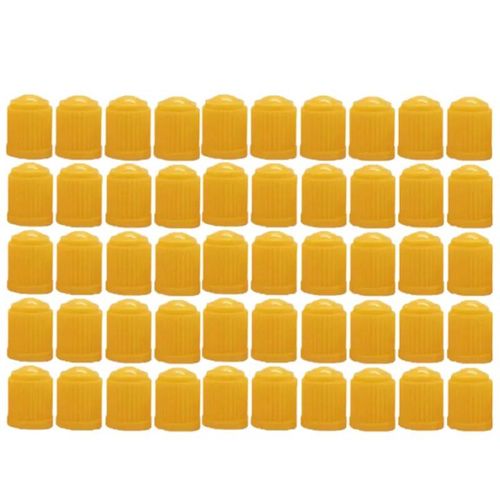 Bouchons De Tige De Valve De Pneu De Voiture,Bouchons Anti-Poussière De Valve De Pneu En Plastique,Couvercles De Tige De Roue Universels Pour Vélo Automobile,Moto,Accessoire De Voiture-100pcs-Orange