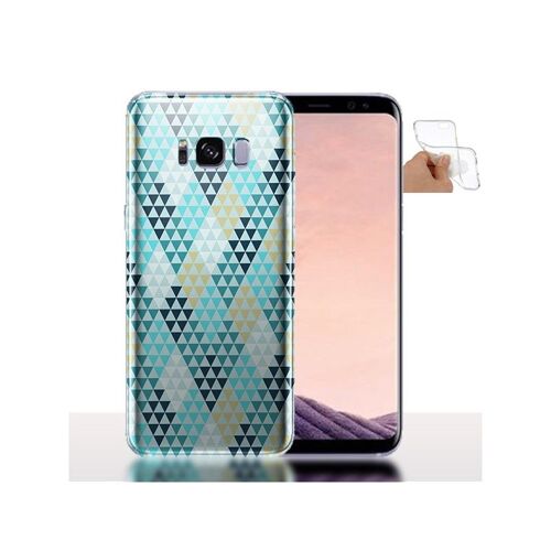 Coque gel Samsung S8 Diams Bleu- Coque de telephone silicone arriere antichocs