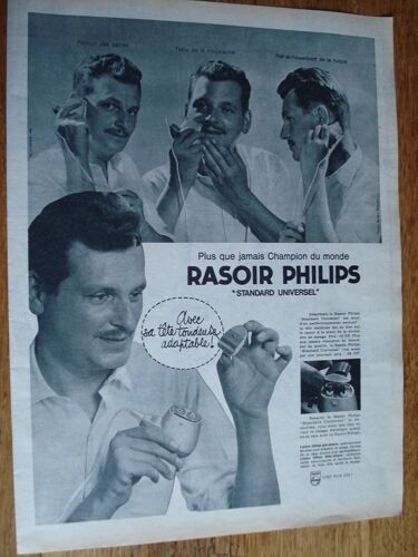 Publicité Années 60 Rasoir Philips Standard Universel