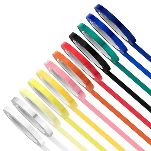 12rouleaux de ruban autoclave coloré 65,8 m/L x 1,0 cm/l Ruban d'identification d'instrument autoclavable