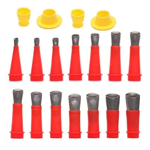 18 pièces en acier inoxydable calfeutrant buse applicateur calfeutrage finition colle silicone mastic finition trop