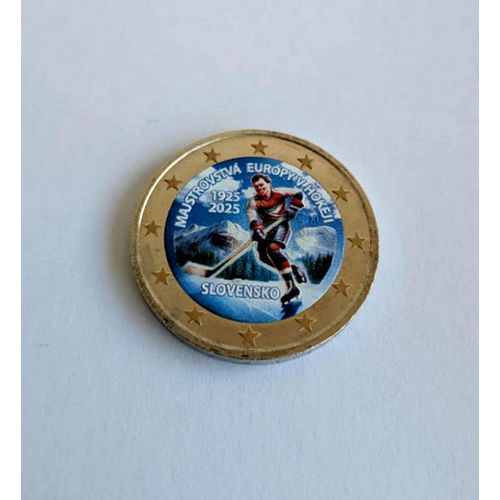 Slovaquie 2025 ¿ Hockey Sur Glace - 2 Euros Couleur Colored Color