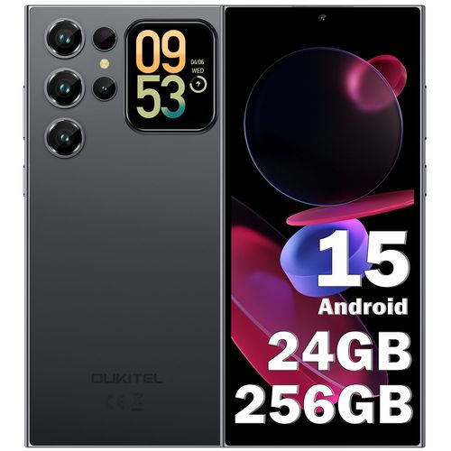 Smartphone Pas Cher OUKITEL C62 Pro 24GB+256GB 6,88"" 5150 mAh Telephone portable Android 15 13MP Camera Dural SIM 4G/NFC Noir