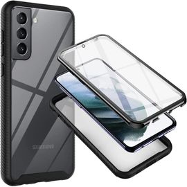 Coque Pour Samsung Galaxy S22 Antichoc Housse 360 Degrés Full Body Protection Bumper Portable Robuste Transparent Intégrale Bumper Case Pour Samsung Galaxy S22 5g Vec Protecteur D'ecran Intégré