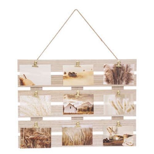 Porte Photo à Suspendre "Cagette" 58cm Beige