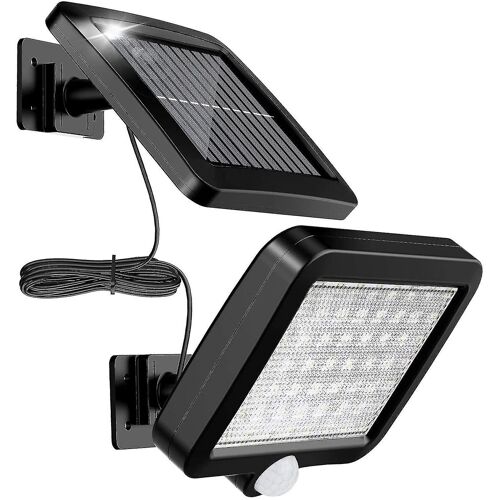 Lumière Solaire Extérieure Avec Détecteur De Mouvement À 56 Led, 120 Ip65 Lumière Solaire De Jardin Imperméable À L'eau Avec Câble De 5 M