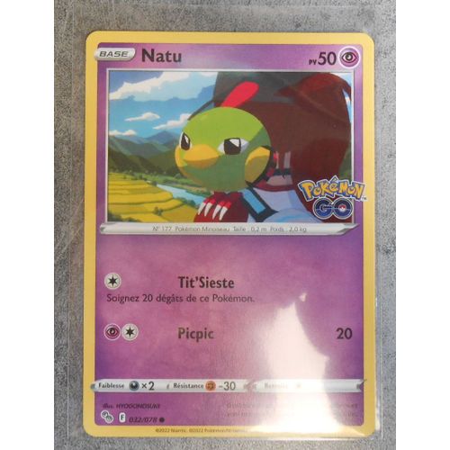 Carte Pokemon Natu 032/078 - Eb10.5 - Pokemon Go - Vf
