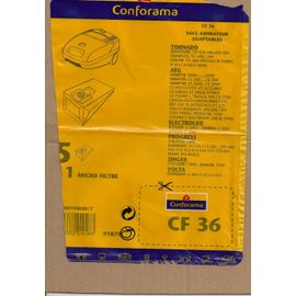 Sacs aspirateur adaptables de marque Conforama pour Tornado, AEG, Electrolux, etc.