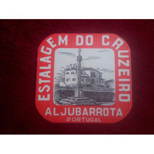 Ancienne Étiquette De Bagage - Estalagem Do Cruzeiro, Aljubarrota, Portugal - Années 1970