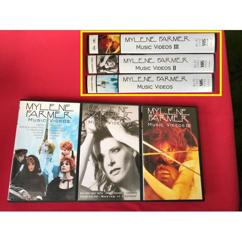 Coffret 3 K7 De Mylene Farmer Music Vidéos