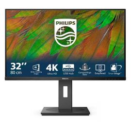 Philips 32B1N3800 - 3000 Series - écran LED - 32" (31.5" visualisable) - 3840 x 2160 4K UHD (2160p) @ 60 Hz - VA - 350 cd/m² - 3500:1 - 4 ms - 2xHDMI, DisplayPort - haut-parleurs - noir
