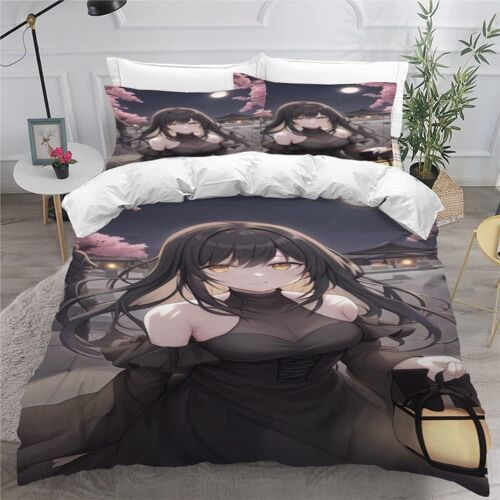 Ensemble De Literie Xcm Anim¿¿ D Impression Housse De Couette Personnage De Dessin Anim¿¿ Lit Personnes Avec Fermeture ¿¿Clair Adultes Microfibre Avec Taie D'oreiller Xcm