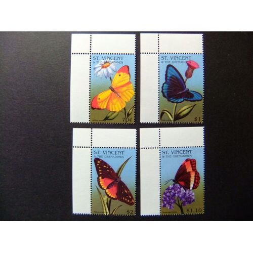 St. Vincent The Grenadines 1996 Faune Papillon Yvert 2875 / 78 ** Mnh