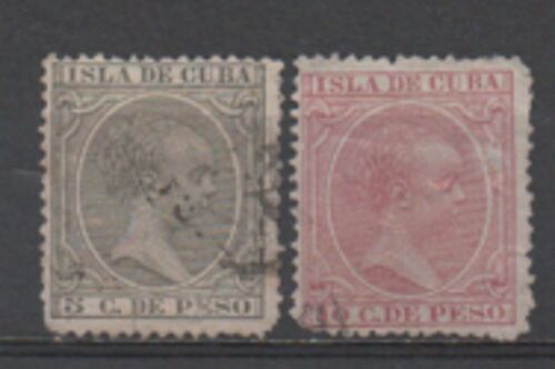 Cuba: Lot De 2 Timbres Représentant Le Roi Alphonso .