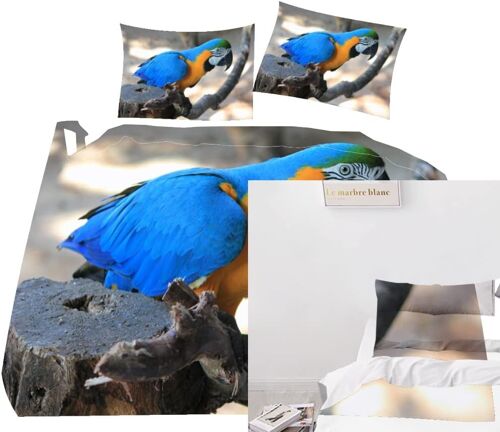 Literie Set Zip X Perroquet Housse De Couette Pour Femme Adulte Teen Oiseau Pi¿¿Ces Soft Microfibre Comfort Housse De Couette Avec Taies D'oreiller