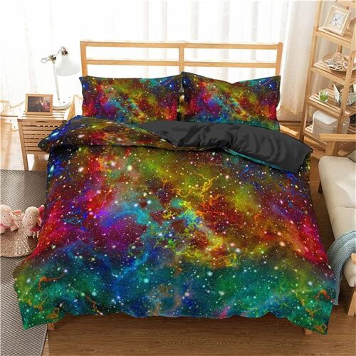 Galaxie Parure De Lit Enfant X Cm Avec Taies D'oreiller Xcm, Housse De Couette D Univers En Microfibre Douce Avec Fermeture ¿¿Clair (X Cm,Vert ¿¿Toile)